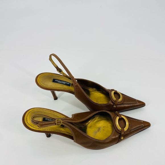 Dolce & Gabbana Slingback Buckle Heels Sz 36.5/6.5 - Picture 2 of 4